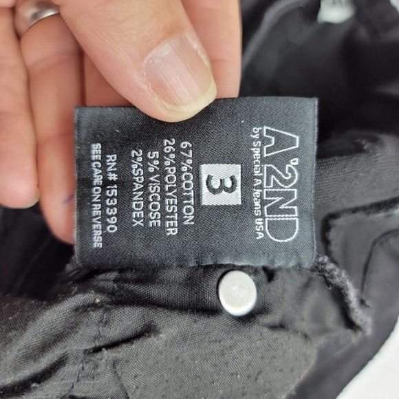 Special A A'2nd Destressed Ankle Skinny Jeans Size 3 Dark Wash Black Denim 26X27 - Picture 6 of 10